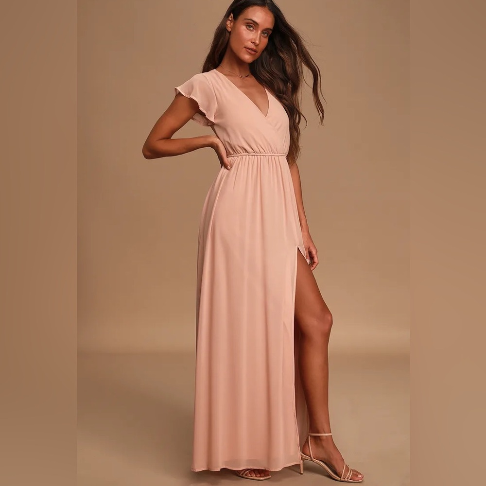 Lost in the Moment Blush Maxi Dress